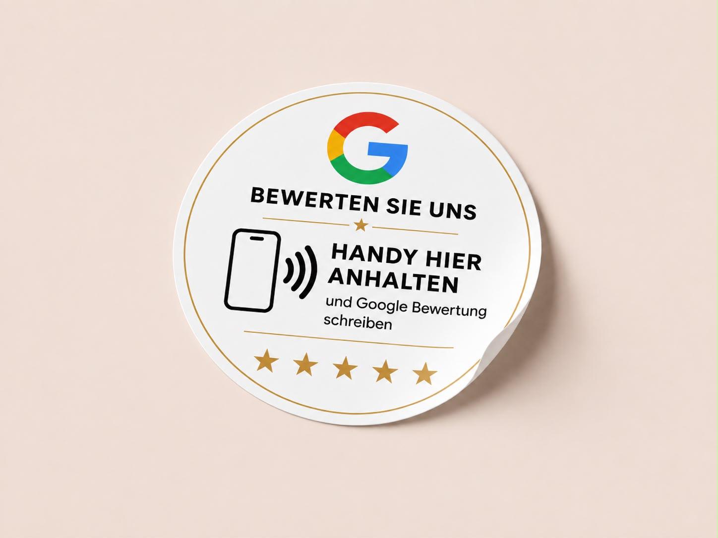 NFC-Sticker von Hanse Revio mit Google-Bewertungsaufforderung